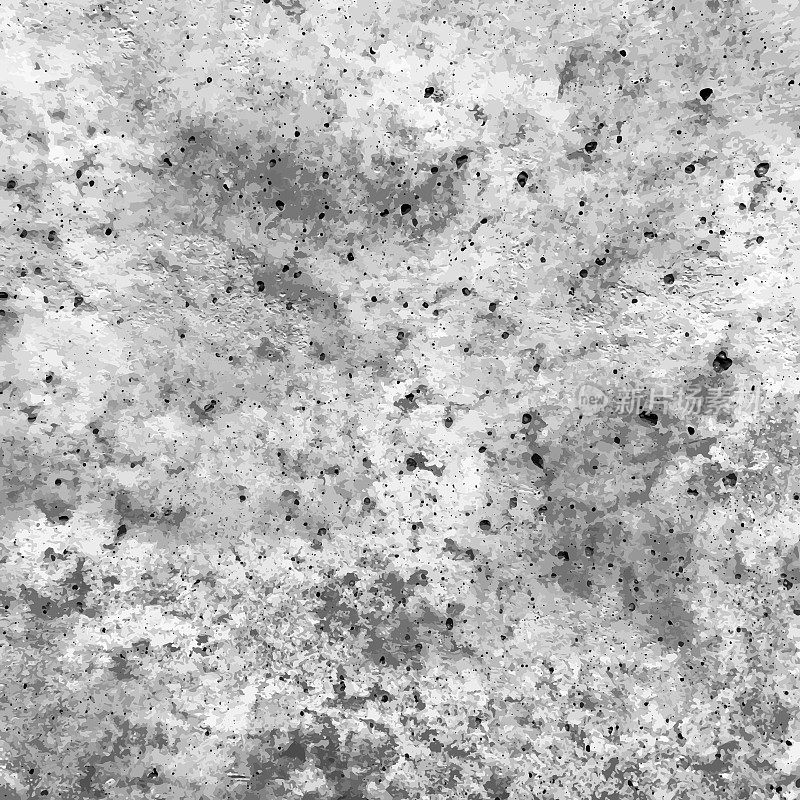 石材大理石垃圾纹理。黑色灰尘Scratchy Pattern。抽象的背景。矢量设计作品。变形的效果。裂缝。